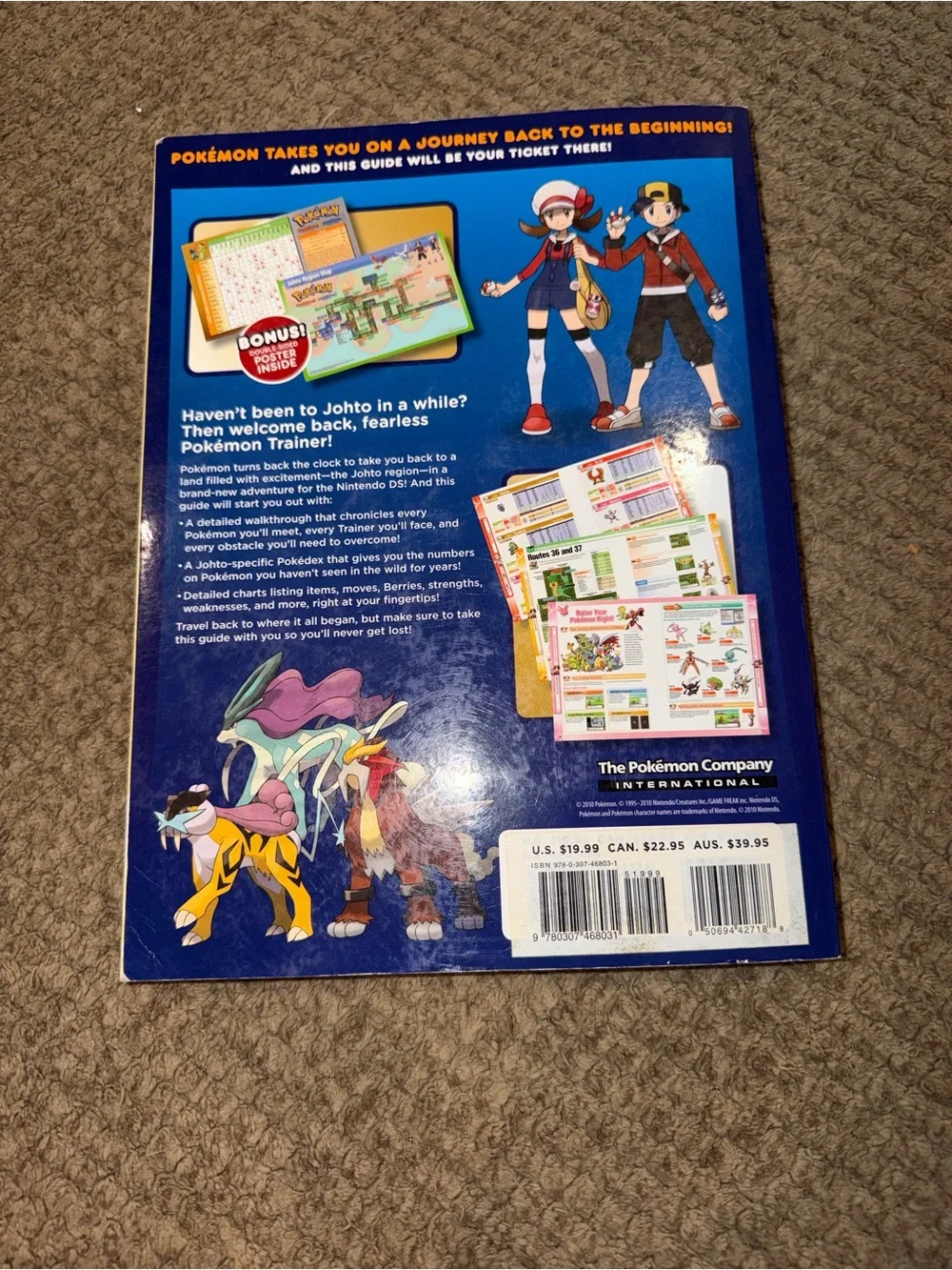 Pokémon HeartGold & SoulSilver Official Johto Guide & Pokédex with Map